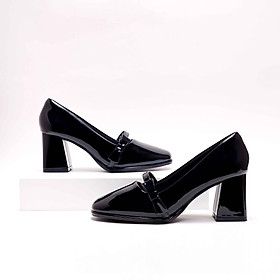 Giày Cao Gót Nơ 6P PABNO PN12028 – Mũi vuông | Sang Trọng | Dễ Đi