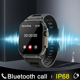 Ghi Âm Đồng Hồ Thông Minh Nam IP68 Chống Thấm Nước Đồng Hồ Thông Minh Smartwatch Nữ 600MAh Thể Thao Cuộc Gọi Bluetooth Theo Dõi Sức Khỏe Đồng Hồ Cho Android IOS