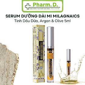 [CHÍNH HÃNG] Serum dưỡng dài mi MILAGANICS 5ml Serum Tinh Dầu Dừa Và Vitamin E Hỗ Trợ Dưỡng Mi Dài Nhanh