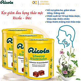 Hỗ trợ giảm đau họng Ricola Shweizer Krauterzucker chứa 13 loại thảo mộc đem đến cảm giác dịu nhẹ cổ họng và thơm mát (dạng kẹo) - OZ Slim Store