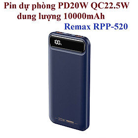 Pin dự phòng PD20W QC22.5W dung lượng 10000mAh Remax RPP 520 _ Hàng chính hãng