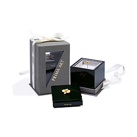 PRIMA Hộp Trang Sức Sơn mài & Hoa Hồng mạ Vàng 24K - Màu Xanh Rêu - 422D3175-01