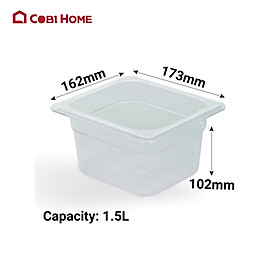 Hộp nhựa đựng thực phẩm 1/6, cao 102mm  Samkwang SKCAMEL PC461FP