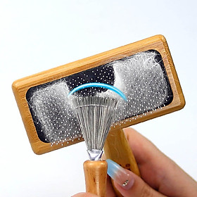 Hair Grooming Brush Cleaner Effective Hair Brush Cleaner Wooden Handle