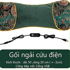 Gối Ngải Cứu Cắm Điện Giảm Đau Vai Gáy chống đột quỵ Gối Thảo Dược Hương Thơm Thảo Mộc