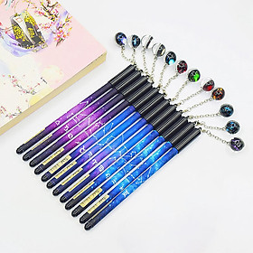 12 Pieces Constellation Gel Pens 0.5 mm Smooth Tip Pendant Writing Pen for Office School Students Stationery Supplies