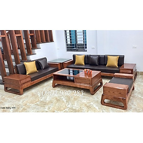 Bộ sofa 2 văng gỗ sồi sai lớn - Đồ Gỗ Mạnh Hùng