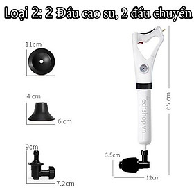 Mua SÚNG THÔNG BỒN CẦU   SÚNG THÔNG TẮC BỒN CẦU BẰNG KHÍ NÉN SỐ 1 với khớp quay 360 độ