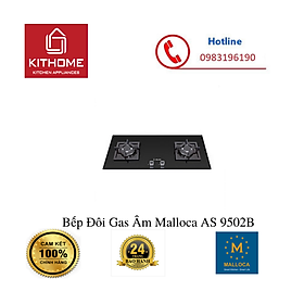 Bếp Đôi Gas Âm Malloca AS 9502B - Hàng Chính Hãng