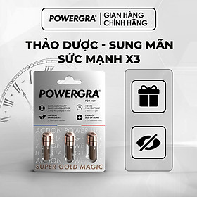Viên uống phục hồi và tăng cường sức khỏe sinh lý nam giới Powergra (Super Gold Magic) - Vỉ dùng thử 3 viên