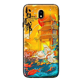 Ốp in cho Samsung Galaxy J7 Pro Hạc Nền Vàng - Hàng chính hãng