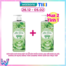 Kem Tắm Watsons Love My Skin Aloe Vera Scented Cream Body Wash 700ml/1000ml