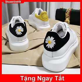 (full BOX) Giày nữ MCQ Hàng Quảng Châu gót hoa cúc đẹp rẻ ( Tặng Tất)