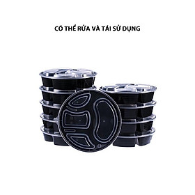 Mua Hộp đựng thực phẩm tròn 4 ngăn - 5 cái/lốc