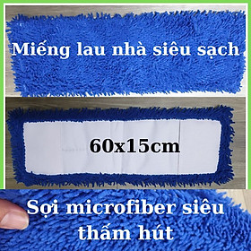 Hình ảnh Bông lau san hô 60cm bông lau nhà công nghiêp thay thế cây lau san hô sợi microfiber siêu sạch siêu thấm hút