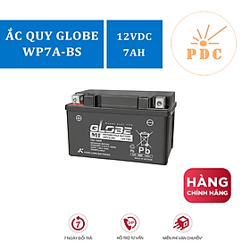 Bình ắc quy khô GLOBE WP7A-BS 12V-7AH ắc quy lùn thấp dành cho xe máy Atila, Spacy ,Vespa, Zip, Môtô