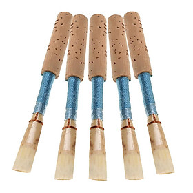 5pcs Cork Reed Blue Strength Medium Soft w/ Plastic Box for Oboe Accessories