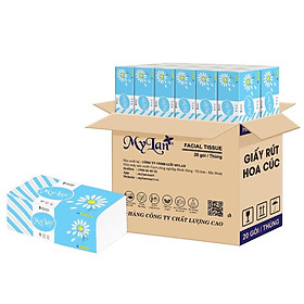 Giấy rút hoa cúc MyLan (20 gói/thùng), Giấy rút cao cấp, Dai và Mịn