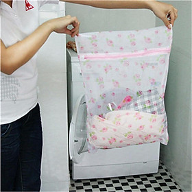 Túi lưới giặt đồ bảo vệ quần áo kích thước 40x50cm- họa tiết ngẫu nhiên