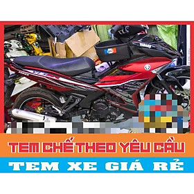 Tem rời exciter 150 đỏ phối đen