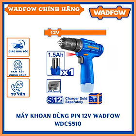 MÁY KHOAN DÙNG PIN 12V (KHÔNG KÈM DÂY & ĐẦU SẠC) 20NM WADFOW WCDS510 - HÀNG CHÍNH HÃNG