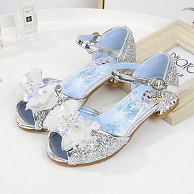 Sandal gót kim tuyến cho bé