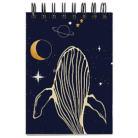 Sổ lò xo trên giấy trơn - 160 trang 9 x 13 cm 80gsm - the whale - the sun 01