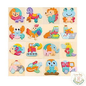 Mua Đồ Chơi Giáo Dục Ghép Hình Gỗ Nổi 3D - Tranh Ghép Hình Cho Bé Lắp Ráp Tranh Ghép Gỗ 3D - Phát Triển Trí Tuệ