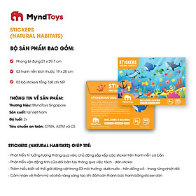 Hình ảnh Bộ 160 Miếng Dán Stickers Myndtoys Cao Cấp 03 Chủ Đề An Toàn Cho Bé Từ 2 Tuổi