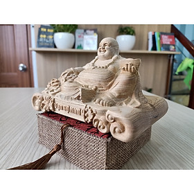 Tượng gỗ mỹ nghệ- Di Lặc vạn sự như ý ngọc am lên tuyết