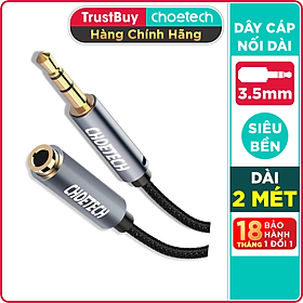 Mua Dây Cáp Nối Dài Âm Thanh 3.5mm Dài 2M CHOETECH AUX001-BK - Hàng Chính Hãng