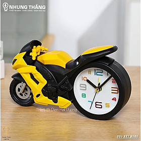 Mua Đồng hồ báo thức mô hình xe máy phân khối lớn - đồng hồ để bàn trang trí sang trọng độc đáo  có chế độ cài báo thức