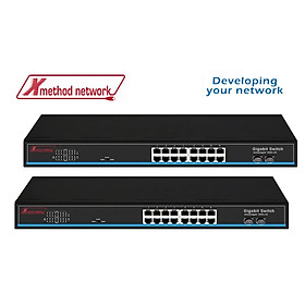 Bộ chuyển mạch 18-port unmanaged Gigabit Ethernet Switch, 2 SFP - Xmethod Network - Hàng chính hãng 