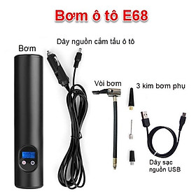 Bơm Ô tô cầm tay dùng pin sạc E68