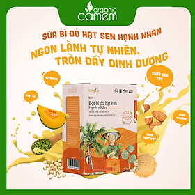Sữa Hạt Rau Củ_Bột Bí Đỏ Hạt Sen Hạnh Nhân Dalahouse - Hộp 10 gói x 20 gram
