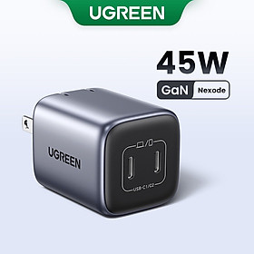 Mua Bộ sạc nhanh UGREEN Type-C GaN 45w 30w 20w thích hợp cho iPhone 12 13 14 Pro Max/ iPad/ Huawei hàng chính hãng