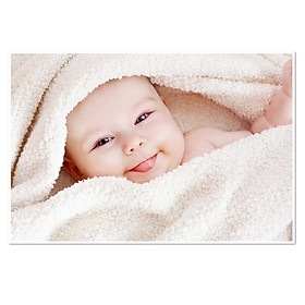 Mua Tranh treo tường em bé đáng yêu baby cute treo phòng bà bầu BB0010 viền trắng
