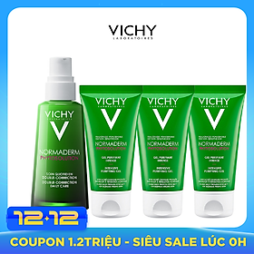 Bộ Kem Dưỡng Ẩm Cho Da Dầu Mụn Giúp Giảm Mụn & Phục Hồi Da VICHY Normaderm Phytosolution