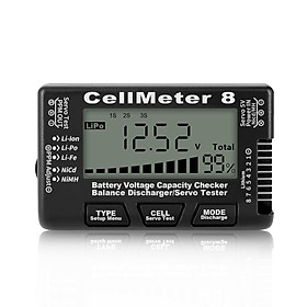 Digital Battery Checker 8 in 1 Li-ion Battery Tester Lipo LiFe NiMH Voltage Tester