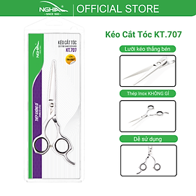 Kéo Cắt Tóc Thép Không Gỉ Kềm Nghĩa KT-707