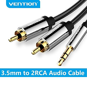 Hình ảnh Cáp chuyển Audio 3.5mm sang 2RCA hàng chính hãng Vention 1,5m - 5m