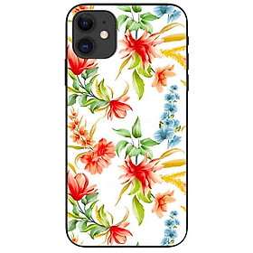 Ốp lưng in cho Iphone 11 Mẫu Cành Hoa Lan Đỏ