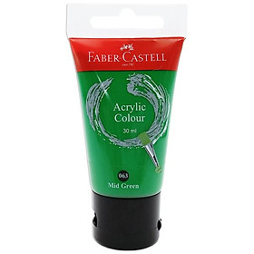 Tuýp màu vẽ acrylic 30ml midgreen (xanh lá trung tính) Faber 1183063