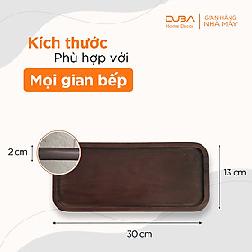 Mua Khay trà gỗ  thớt gỗ decor  đĩa trang trí màu óc chó chuẩn an toàn xuất khẩu - chính hãng DUBA