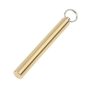 Waterproof Brass Pocket Toothpick Holder Mini Ear Pick Box Keychain Pill Capsule Case