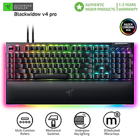 Mua  Mới  hàng chính hãng  Bàn Phím Gaming Razer BlackWidow V4 Pro Fullsize | Cáp Type-C Tháo Rời | Razer Mechanical | ABS Double-Shot | LED RGB