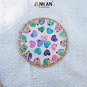 Mua Đế Lót Ly Mây Khảm Trai Tròn ANKAN (10cm) - Lót Cốc Thủ Công Mỹ Nghệ Decor Bàn Ăn  Chụp Ảnh Sang Trọng - Hàng Xuất Khẩu