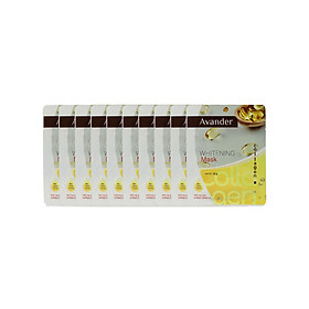 Set 10 gói Mặt nạ giấy dưỡng trắng da tinh chất Collagen Avander 25g