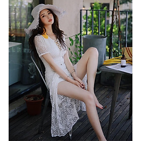 Bộ bikini ren bộ đồ bơi, đồ tắm nữ một mảnh nữ sexy kèm khăn choàng
