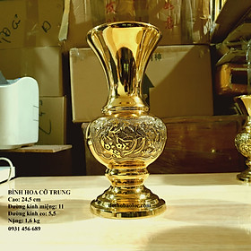 Mua Bình hoa bằng đồng thương hiệu Thuận Phát ( 3 cỡ cao: 18cm  24.5 cm   29.5cm)
